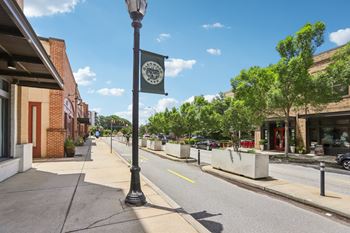 Glenwood Park stores and dining area.